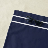 カスタムいかり航海のバスルーム海ネイビーブルー ビーチタオル (インサイチュ)