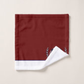 カスタムいかり航海のバスルーム海ネイビーブルーB バスタオルセット (ウォッシュタオル)