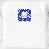 カスタムいかり航海のパターン蔵書票シール スクエアシール (バッグ)