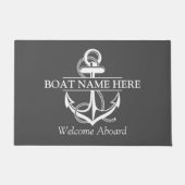 カスタムいかり航海の歓迎Doormat ドアマット (正面)