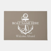 カスタムいかり航海の歓迎Doormat ドアマット (正面)