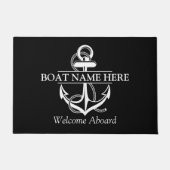 カスタムいかり航海の歓迎Doormat ドアマット (正面)