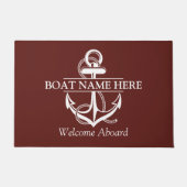 カスタムいかり航海の歓迎Doormat ドアマット (正面)