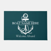 カスタムいかり航海の歓迎Doormat ドアマット (正面)