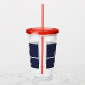 カスタムいかり航海の海ネイビーブルー アクリルタンブラー (右)