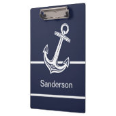 カスタムいかり航海の海ネイビーブルー クリップボード (左)