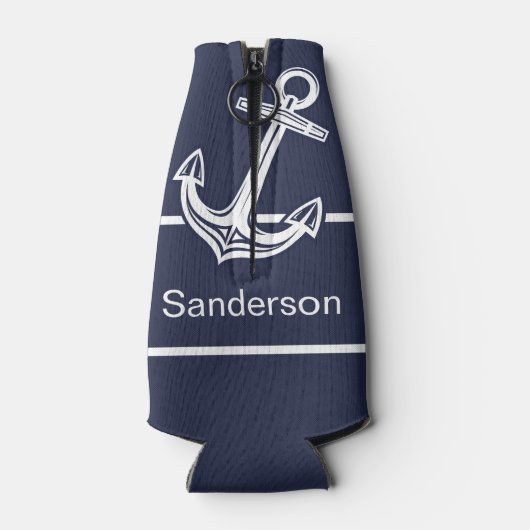 カスタムいかり航海の海ネイビー ボトルクーラー (裏面)