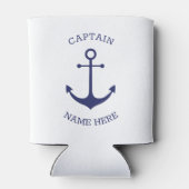 カスタムいかり船の名キャプテン航海のネイビーブルー 缶クーラー (裏面)