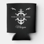 カスタムいかり船名船舶の車輪航海の名 缶クーラー (正面)