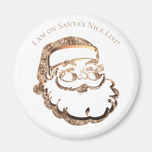 カスタムいけなSanta ClausかわいいおもしろいNice List マグネット (正面)