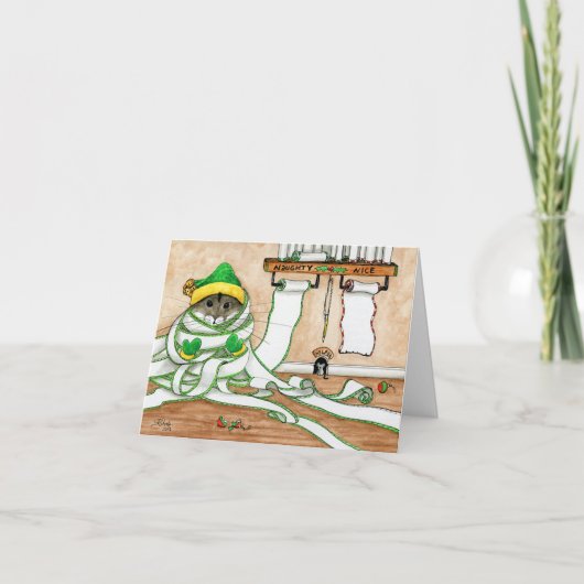 カスタムいたずらっ子と良い子のサンタリスト カード (正面)