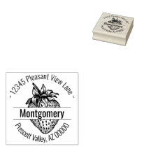 カスタムいちごアートワークのラウンドアドレス名