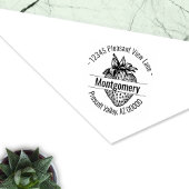 カスタムいちごアートワークのラウンドアドレス名 ラバースタンプ