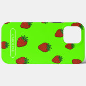 カスタムいちごグリーン Case-Mate iPhoneケース (裏面 (横))