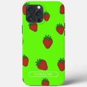 カスタムいちごグリーン Case-Mate iPhoneケース (裏面)