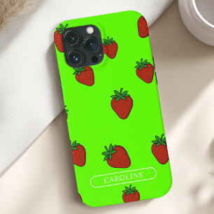 カスタムいちごグリーン iPhone 13 PRO MAXケース
