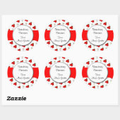 カスタムいちご模様缶詰シール ラウンドシール (シート)