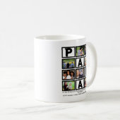 カスタムおじいちゃん父の日パパ9フォトコラージュ コーヒーマグカップ (正面右)