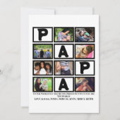 カスタムおじいちゃん父の日パパ9フォトコラージュ シーズンカード (正面)