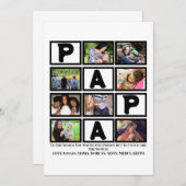 カスタムおじいちゃん父の日パパ9フォトコラージュ シーズンカード (正面/裏面)