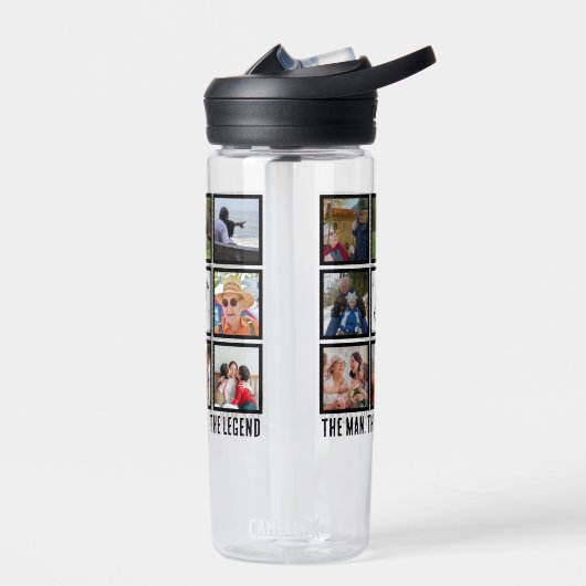カスタムおじいちゃん男の神話の伝説8 Photo Collage ウォーターボトル (左面)