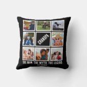 カスタムおじいちゃん男の神話の伝説8 Photo Collage クッション (裏面)