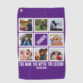 カスタムおじいちゃん男の神話の伝説8 Photo Collage ゴルフタオル (正面)