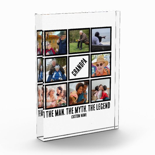 カスタムおじいちゃん男の神話の伝説8 Photo Collage フォトブロック (左)