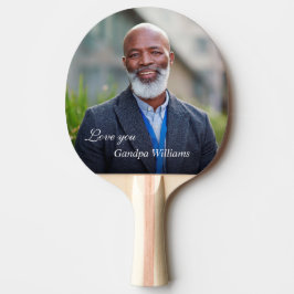 カスタムおじいちゃん祖父パパ写真パーソナライズ 卓球ラケット