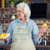 カスタムおばあちゃんのキッチンクリー淡い色のム&ブルーストライプの エプロン