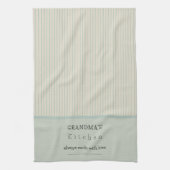 カスタムおばあちゃんのキッチンクリー淡い色のム&ブルーストライプの キッチンタオル (縦)