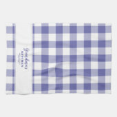 カスタムおばあちゃんのキッチンペリウィンクルブルーエレガント キッチンタオル (横)