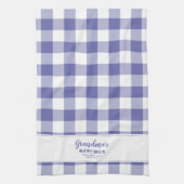 カスタムおばあちゃんのキッチンペリウィンクルブルーエレガント キッチンタオル (縦)