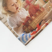 カスタムおばあちゃんのクリスマスホリデーズキッズ写真 フリースブランケット (角)