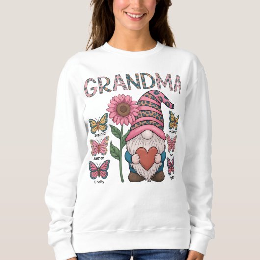 カスタムおばあちゃんのスウェットシャツとグランドキッズ名 スウェットシャツ (正面)