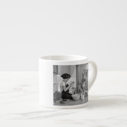 カスタムおばあちゃんの写真と名前 エスプレッソカップ (正面右)