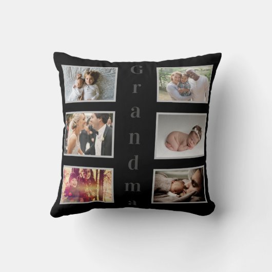 カスタムおばあちゃんの黒人写真 クッション (裏面)