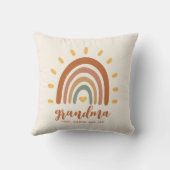 カスタムおばあちゃんボーホアーストゥーンレインボーサン クッション (裏面)