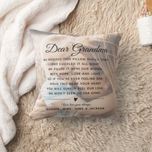 カスタムおばあちゃんモダンメッセージ母の日 クッション (ブランケット)