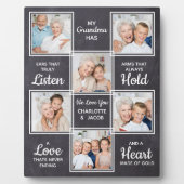 カスタムおばあちゃんユニークフォトコラージュ フォトプラーク (正面)