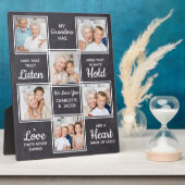 カスタムおばあちゃんユニークフォトコラージュ フォトプラーク (側面)