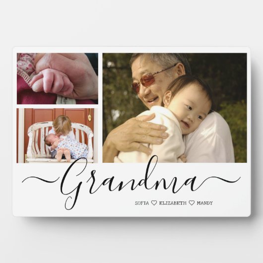 カスタムおばあちゃん写真コラージュのプラーク – Gift for Nana フォトプラーク (正面)