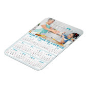 カスタムおばあちゃん孫の写真2024年カレンダー マグネット (左側)