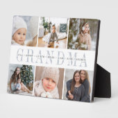 カスタムおばあちゃん孫フォトコラージュ フォトプラーク (側面)