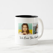 カスタムおばあちゃん愛するKeepsake写真マグカップ ツートーンマグカップ (正面右)