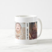 カスタムおばあちゃん用フォトコラージュカスタム文字 コーヒーマグカップ (正面右)