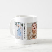 カスタムおばあちゃん用フォトコラージュカスタム文字 コーヒーマグカップ (正面左)