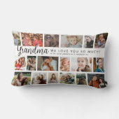 カスタムおばあちゃん18フォトコラージュ ランバークッション (裏面)