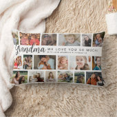 カスタムおばあちゃん18フォトコラージュ ランバークッション (ブランケット)