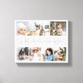 カスタムおばあちゃん7写真孫コラージュ キャンバスプリント (正面)